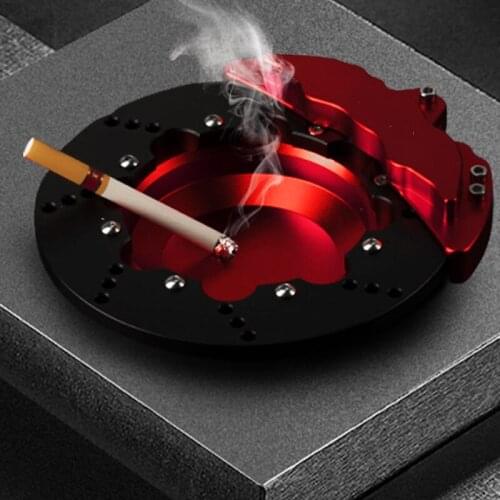 Creative Aluminum Alloy Car Caliper Ashtray Rotatable Car Brake Disc Ashtray Ornaments Living Room Home Decoration Accessories