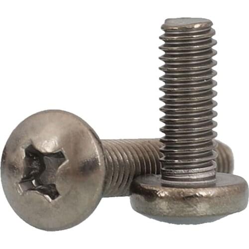 GR2 M1 M1.2 M1.4 M1.6 M2 M2.5 M3 Pure Titanium Pan Head Phillips Machine Screws