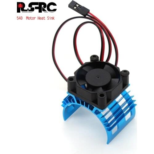 RC Parts Electric Car brushless Motor Heatsink Cover + Cooling Fan for 1:10 HSP RC Car 540 550 3650 Size Motor Heat Sink