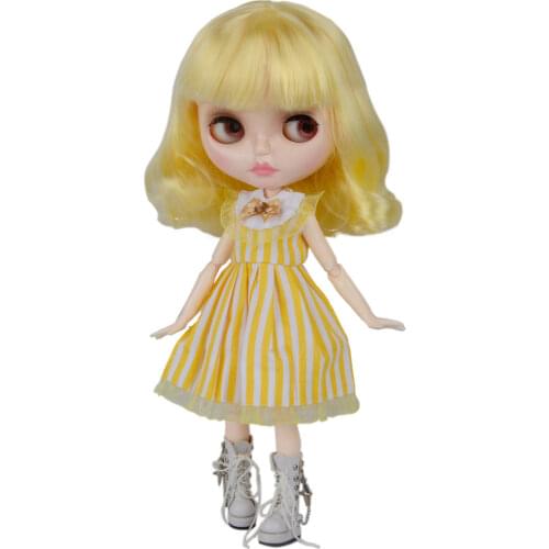 Neo Blyth Doll Customized NBL Shiny Face,1/6 OB24 BJD Ball Jointed Doll Custom Blyth Dolls for Girl, Gift for Collection