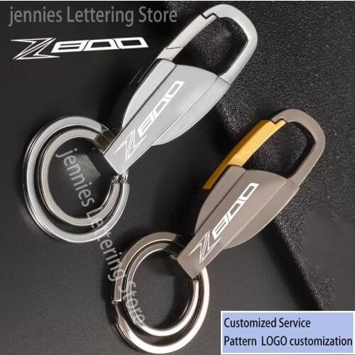 Metal keychain carabiner key ring with custom lettering for KAWASAKI z800 Z 800 2013 2014 2015 2016 motorcycle Accessories