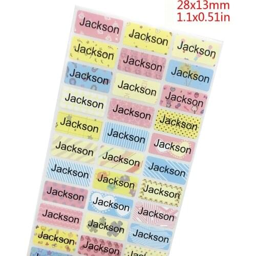 Fashion Multi Color Personal Name Stickers Customize School Stationery Label Waterproof Tags Decal Sticker For Girl Scrapbooking