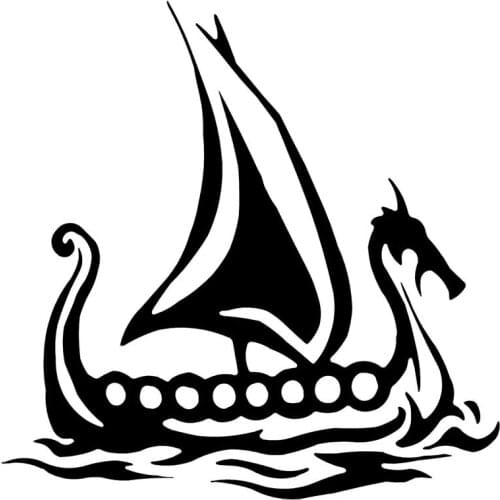 Dawasaru Viking Ship Interesting Car Sticker Waterproof Decal Laptop Suitcase Truck Motorcycle Auto Accessories PVC,9cm*9cm