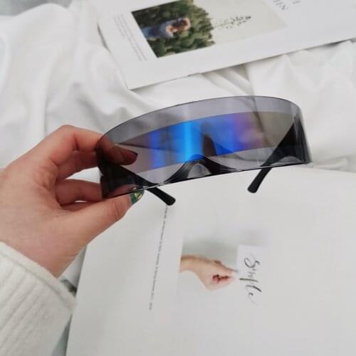 2020 New Luxury Women Sunglasses Visor Wrap Shield Large Mirror Sunglasses Party Riding Windproof Glasses Gafas De Sol Mujer