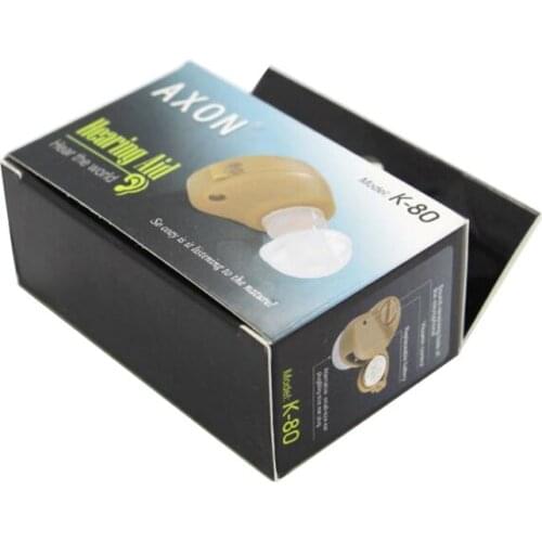 New AXON K-80 Mini Invisible Hearing Aids Adjustable Ear Sound Amplifier Volume Tone Elderly Listen Hearing Assistance Aid Kit