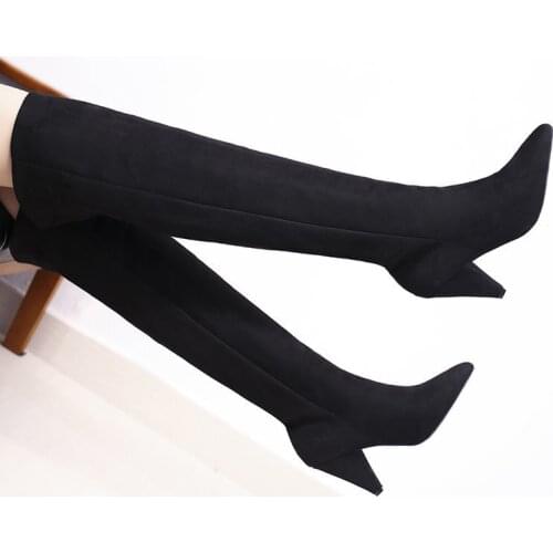 New Style Womens Boots Heel Cone Heel Slimming Thigh-High Sexy High Heels Female High Boots Women Over The Knee Boots