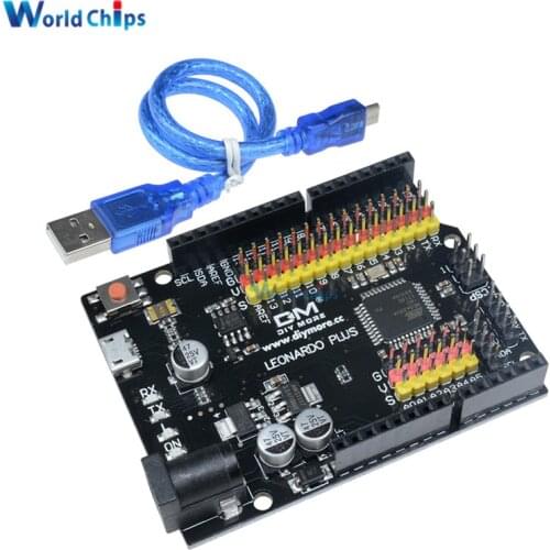 For Leonardo R3 Plus Board CH340 CH340G ATmega32U4 ATmega32U4-AU Microcontroller Board Module For Arduino Compatible With Cable