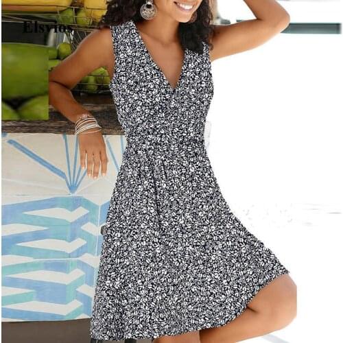 Casual Summer V Neck Beach Dress Elegant Butterfly Short Sleeve A-Line Party Dress Women Vintage Floral Print Loose Mini Dresses