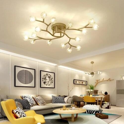 Nordic postmodern Ceiling lights Led restaurant living room master bedroom creative branches New home ceiling lamp fixture