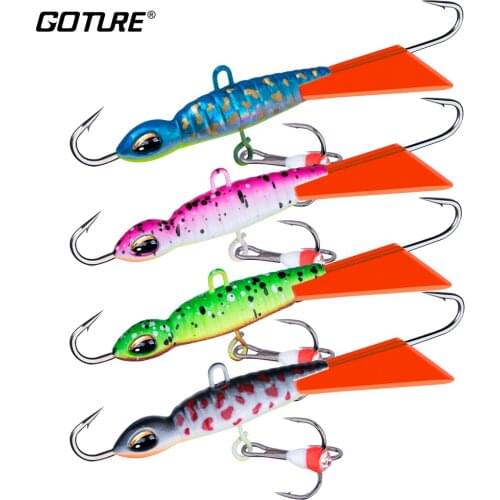 Goture 4pcs Winter Ice Fishing Balancers 7.8cm 16g Ice Fishing Jig Lures Lead Jigging Bait for Pike Perch Winter Fishing Wobbler
