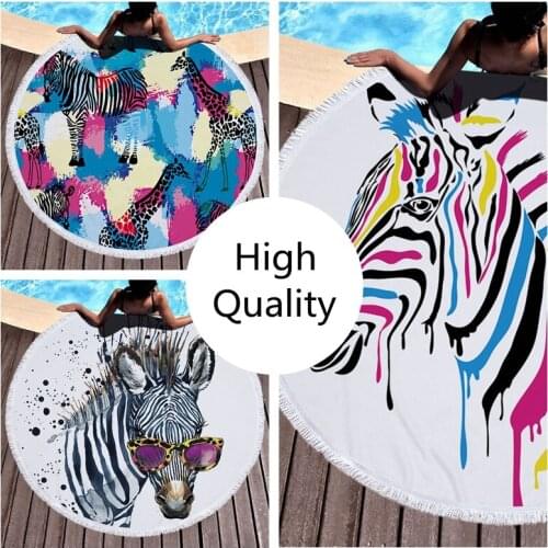 High Quality Zebra Pattern Cool Style Beach Towels Blanket for Shower Yoga Mate Sports Absorbent towels