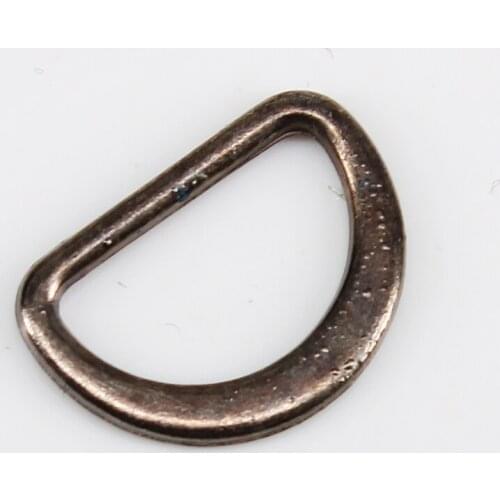 200piece 13mm Black Gun Alloy D Ring Adjustable Belt Buckle Fasteners for Shoes Bag Garment Sewing Accessories K415