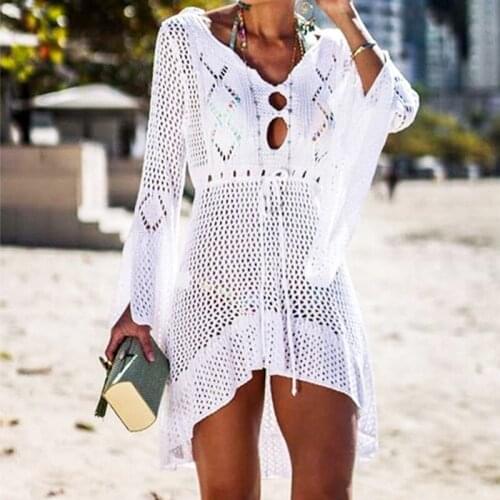 2021 Summer New Beach Fish Net Outfit Crochet Tassel Tie Robe Long Shawl Summer Swimsuit Cover Sexy Beach Skirt