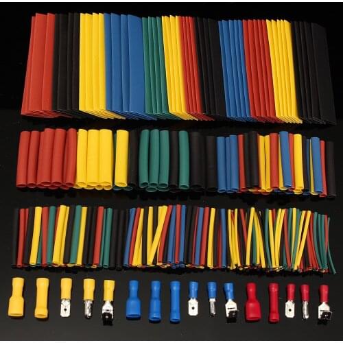 328pcs Sleeving Kits Assorted Wire Connector Crimp Terminal Connectors With 1.0-14.0MM Heat Shrink Tube Tubing Cable Sleeve