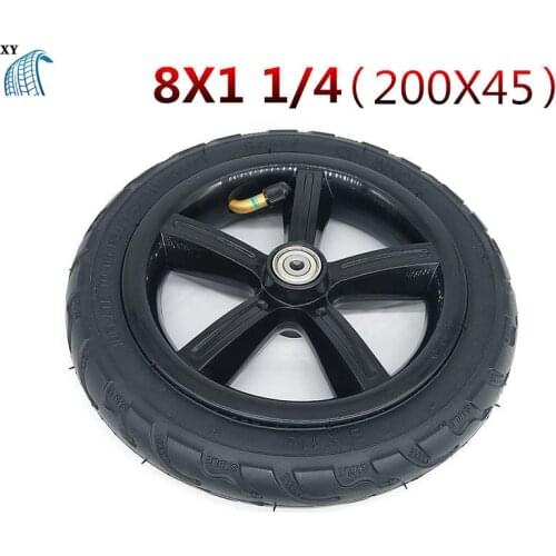 8 Inch Electric Scooter Tire 8x1 1/4 Inner and Outer Tire 200x45 Inner Tire and Tire Pneumatic Tire Baby Carriage Solid Tires