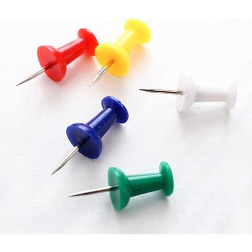 80PCS/Set Push Pins, Multi-Color Map Thumb Tacks, Plastic Marking Pins with Sharp Point for Bulletin Board, Fabric Marking