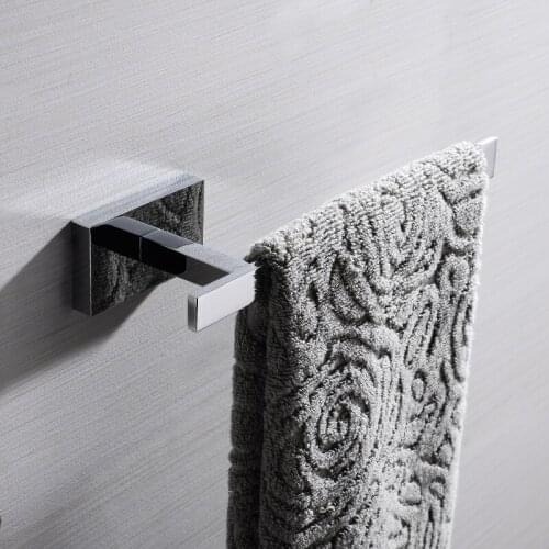 BULUXE Brass Bathroom Accessories Towel Rack Holder Rings Chrome Finished Wall Mounted Bath Acessorios de banheiro HP7756