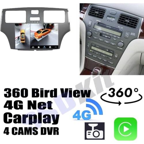 Car Audio Navigation GPS Stereo Media Carplay DVR 360 Birdview Around 4G Android System For TOYOTA Windom For Lexus ES XV30