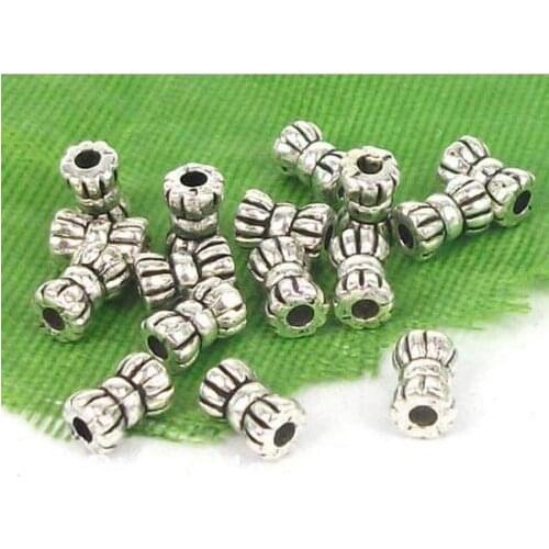Free Ship 1000 Pcs Tibetan Silver Bowknot Spacer Beads Fit Jewelry Making 6x3mm