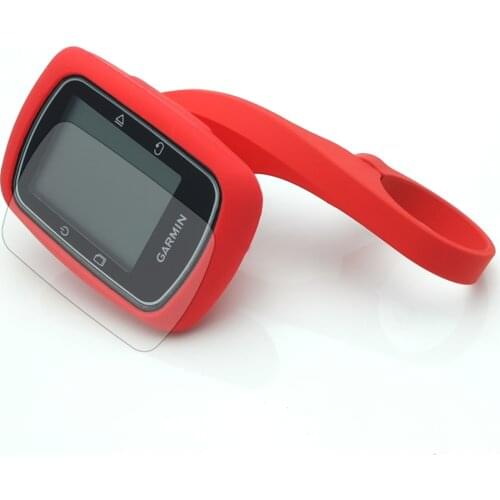 31.8mm Outdoor Mountain/Road Bicycle Bike Red Mount Holder +Rubber Case + Screen Protector for Garmin Edge 500/200 Computer GPS