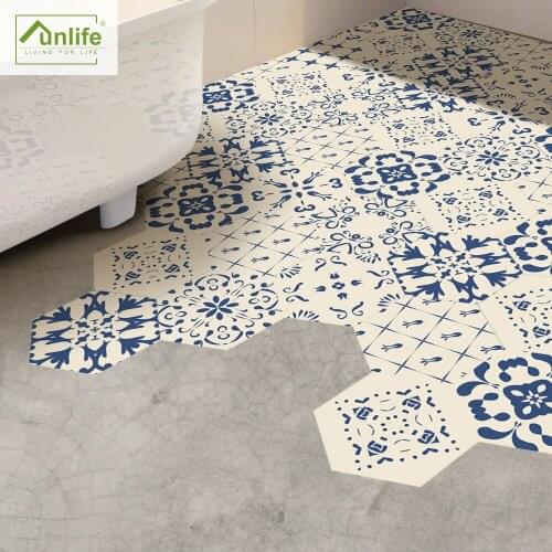 Funlife® Blue Wall Decals Ground Stickers Floor Sticker Wall Decor Non-slip Waterproof Camper for Kitchen Bathroom Home Bedroom