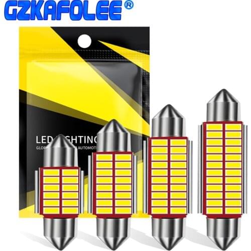 1X C10W C5W LED Canbus Festoon 31mm 36mm 39mm 41mm for car Bulb Interior Doom Lamp Reading Light License Plate Lamp White