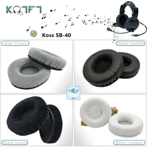 KQTFT flannel 1 Pair of Replacement Ear Pads for Koss SB-40 Headset EarPads Earmuff Cover Cushion Cups