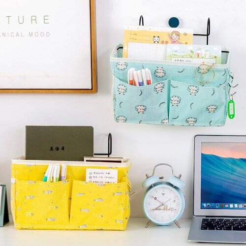Mobile Phone Headset Bed Edge Storage Hang Bag Student Dormitory Bed Bag At Home Bedroom Bedside Hanging Basket