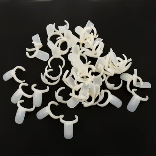 Pack of 50 Nail Art Polish Pops Color Practice Display Stand Rings Tips Tool
