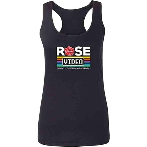 Novelty Graphic Black Fashion Tank Top Tee for Women Summer Tops Personality Fashion Art T-Shirt