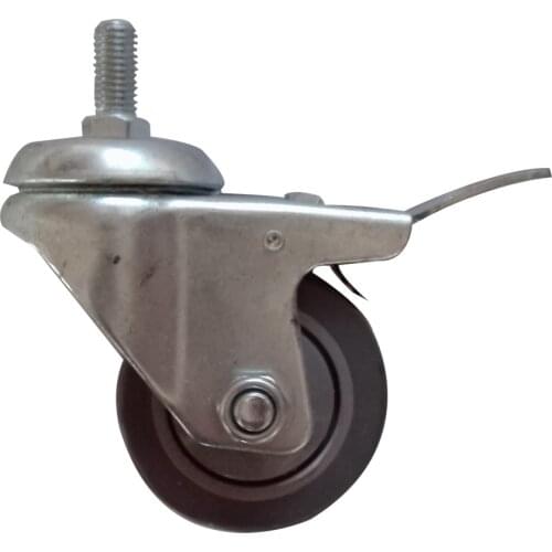 Bbq Europe Type Industrial Caster Wheel Bbq Roller Trolley Rubber Wear-resistant Fixed Caster Wholesale