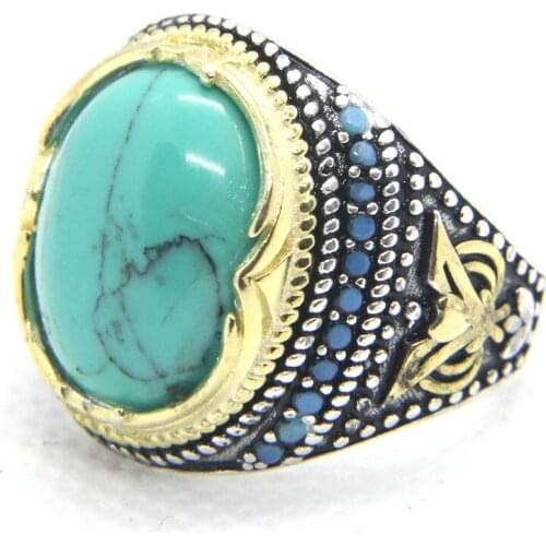 Size 6-12 Newest Design 925 Sterling Silver Green Eye Ring S925 Fashion Jewelry Green Stone Cool Silver Ring