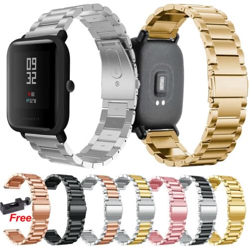20MM Bands For Xiaomi Huami Amazfit Bip Bit Lite Youth GTS GTR 42mm Stainless Steel Smart Wrist Band Strap For Huami Watch
