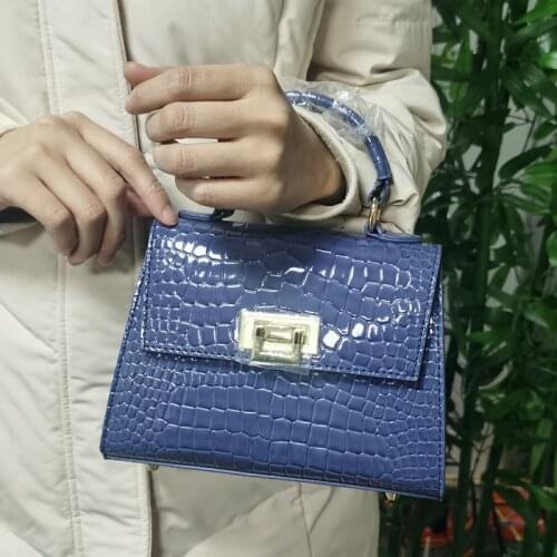 Luxury High Quality Crocodile PU Leather Skin Tote Bag Women Designer Handbag Purse 2021 New Fashion Trendy Bag