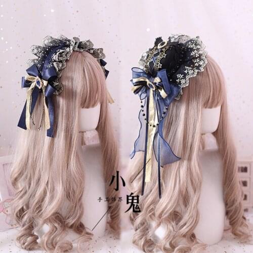 Hand-made crown of lonelta Lolita starlight floating light twilight gorgeous hair band side clip small object