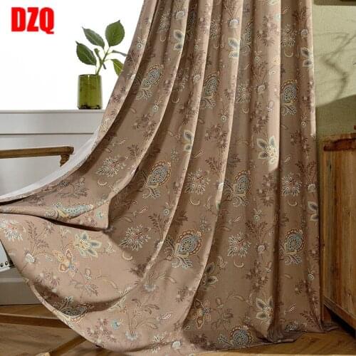 Modern Curtains for LivingDining Room Bedroom AmericanPastoral CountryStyle Polyester Fabric PrintingCurtain Tulle Customization
