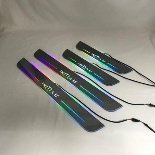 Osmrk led moving door scuff for renault koleos arkana talisman Kangoo dynamic sill plate flat lining overlay flowing/still light