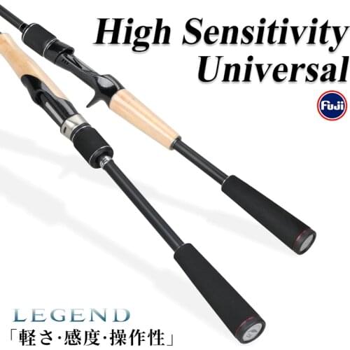 TSURINOYA Bass Fishing Rod LEGEND 1.98m 2.07m 2.18m 2.44m L ML M Fuji Guide High Sensitivity Spinning Casting Pike Seabass Rod