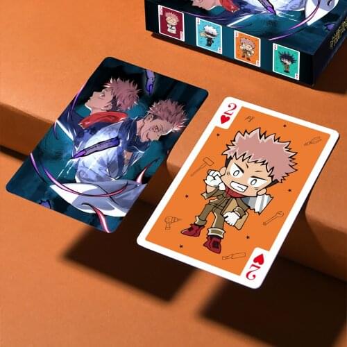 Japan Anime Jujutsu Kaisen Playing Card Cartoon Cute Cosplay Props
