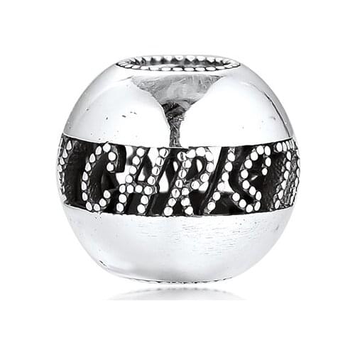 Woman 925 Silver Beads For Jewelry Making Openwork Merry Christmas Charm Fit European Bracelets & Bangle Sterling Silver Jewelry