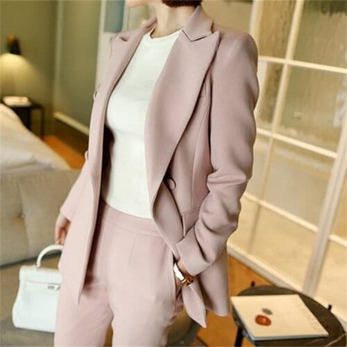High quality Suits Women Pant Suits Women Suit White Suit+Pants Two-Piece Business Office Lady Pant Suits