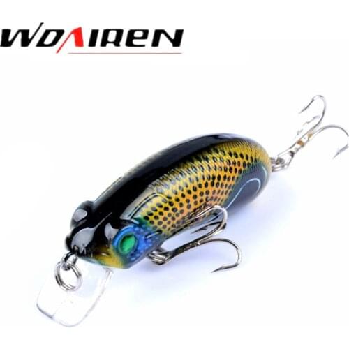 1Pcs 6cm 9.5g Hard Fishing Lure Crank Bait Diving Depth 0.3-1.2m Swim bait Lake River Fishing Wobblers Carp Fishing Baits WD-431