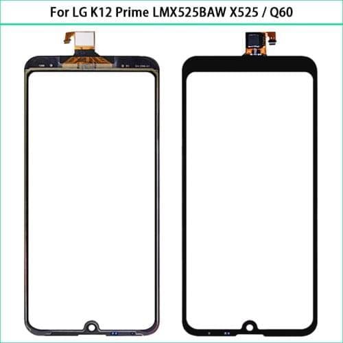 10Pcs/lot For LG K12 Prime LMX525BAW X525 Touch Screen Panel Sensor Digitizer Outer Front Glass Lens For LG Q60 Touch Replace