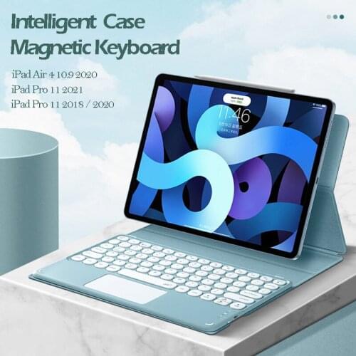 2021 Dual Magnetic Keyboard Case for iPad Air 4 Pro 11 2020 Touchpad Keyboard and Mouse for iPad Pro 11 inch 10.9 Smart Case