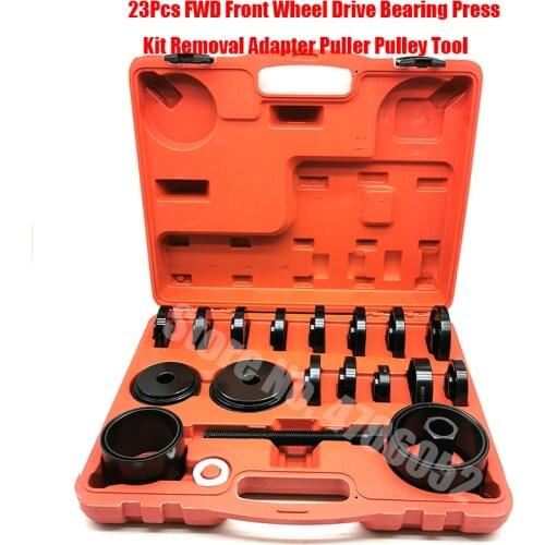 23Pcs FWD Front Wheel Drive Bearing Press Kit Removal Adapter Puller Pulley Tool Kit W/Case High Quality