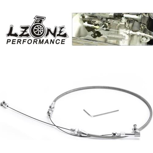 44" Throttle Cable 24" Stainless Steel Braided Housing Carbureted EFI Applications Autos Pedal Accelerator Control Line TCB03