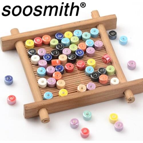 4x6mm Color Ceramic Separator Bead Making Bracelet Necklace Crafts For Jewelry Making DIY Accessorie Wholesale