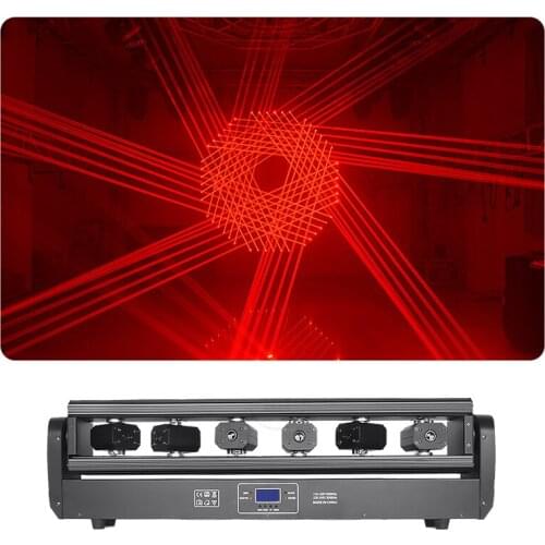 6 Heads Moving Head Disco Laser Light Red Green Blue Dj Laser Show Party Laser For Disco Home Entertainment Party