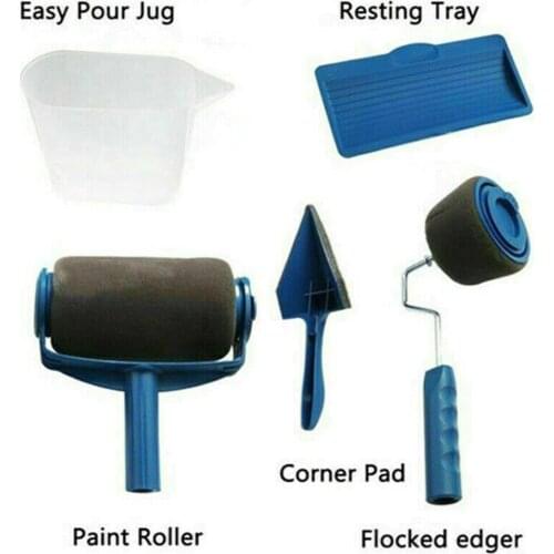 8pc/Set Multifunctional Wall Decorative Paint Roller Corner Brush Handle Tool DIY Operate Painting Brushes Tools Painting JU0171