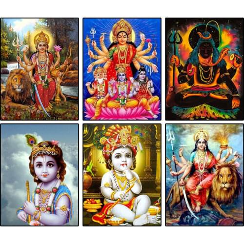 5d Diamond Painting Cross Stitch Kits Hinduism Lord Shiva Art Full Drill Square Diamond Mosaic Embroidery Living Room Decoration